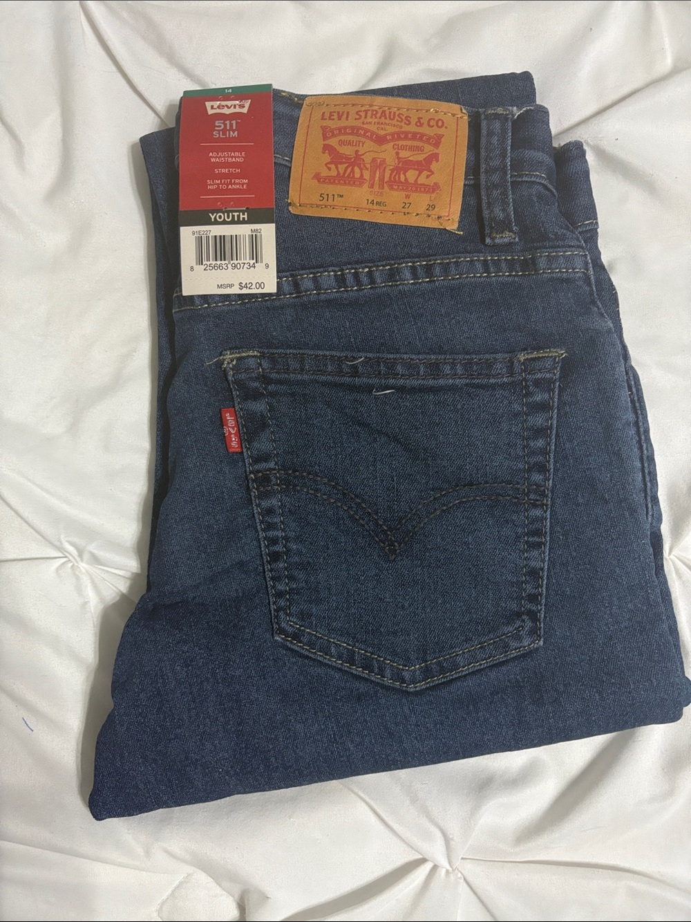Boys Levi's 511 slim Jeans in Dark Indigo Blue